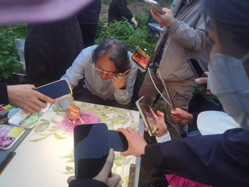 没骨牡丹写生技法深度解析:贾广健菏泽研学十年的教学革新 书画藏品