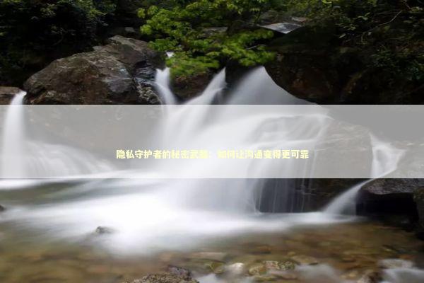 隐私守护者的秘密武器：如何让沟通变得更可靠